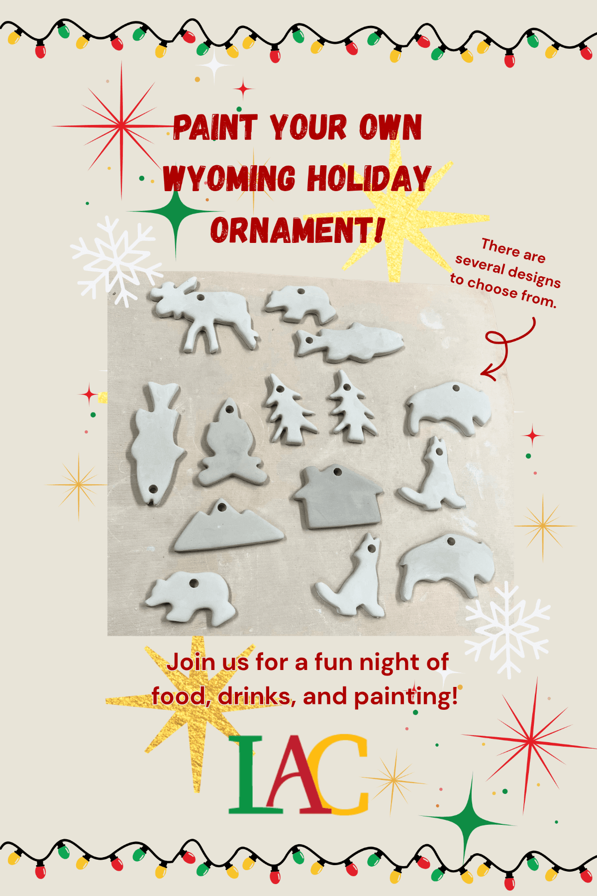 Wyoming Holiday Ornament: Paint Your Own!