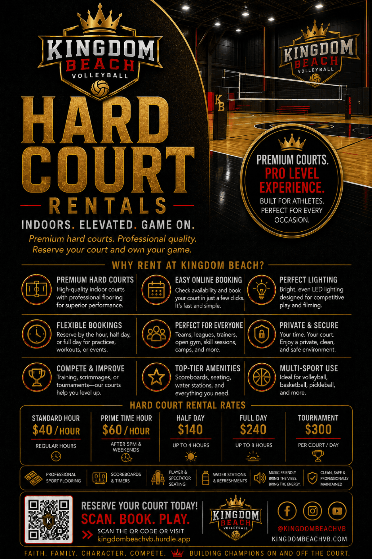 Indoor Hard Court Rental