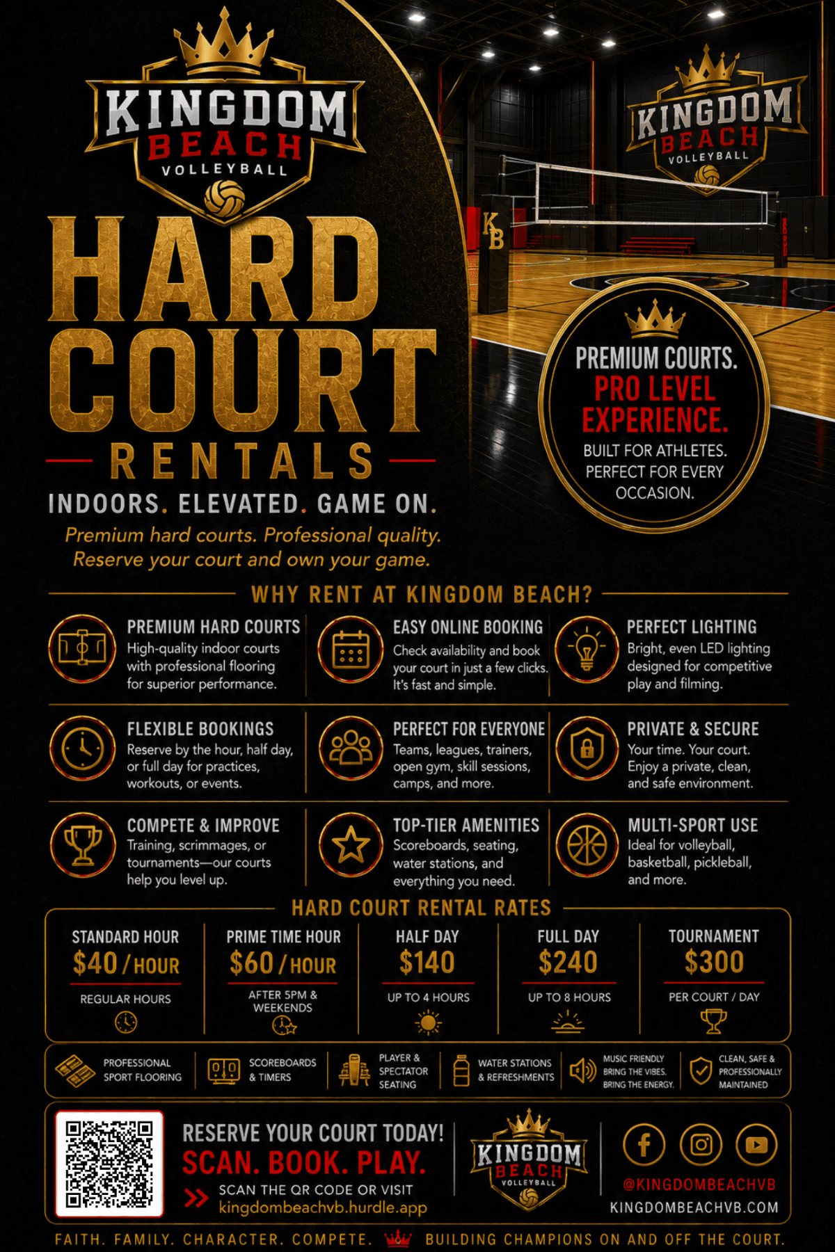 Indoor Hard Court Rental