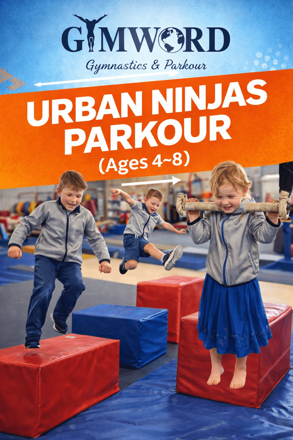 Urban Ninjas Parkour (Ages 4–8)