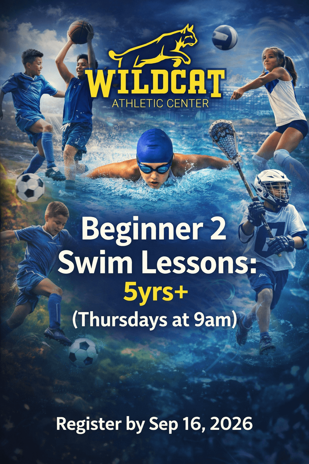 Beginner 2 Swim Lessons: 5yrs+ (Thursdays at 9:30am)