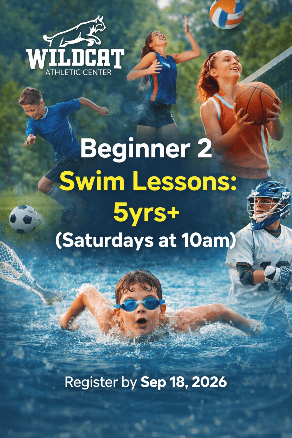 Beginner 2 Swim Lessons: 5yrs+ (Saturdays at 10:30am)