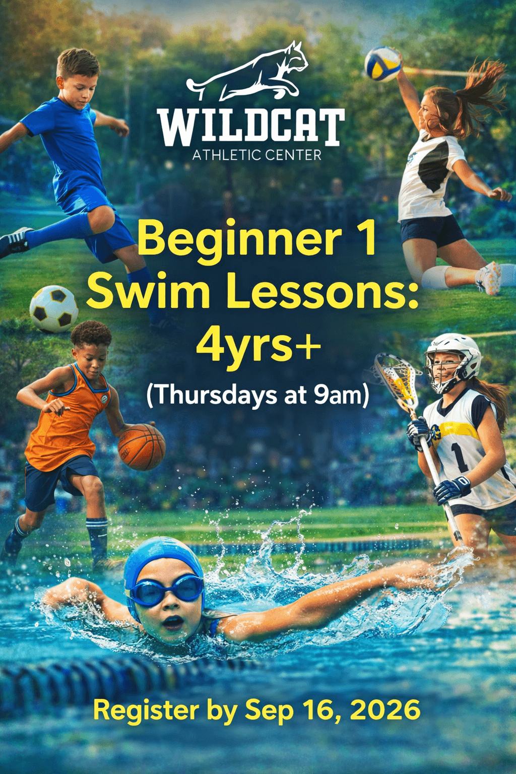 Beginner 1 Swim Lessons: 4yrs+ (Thursdays at 9am)
