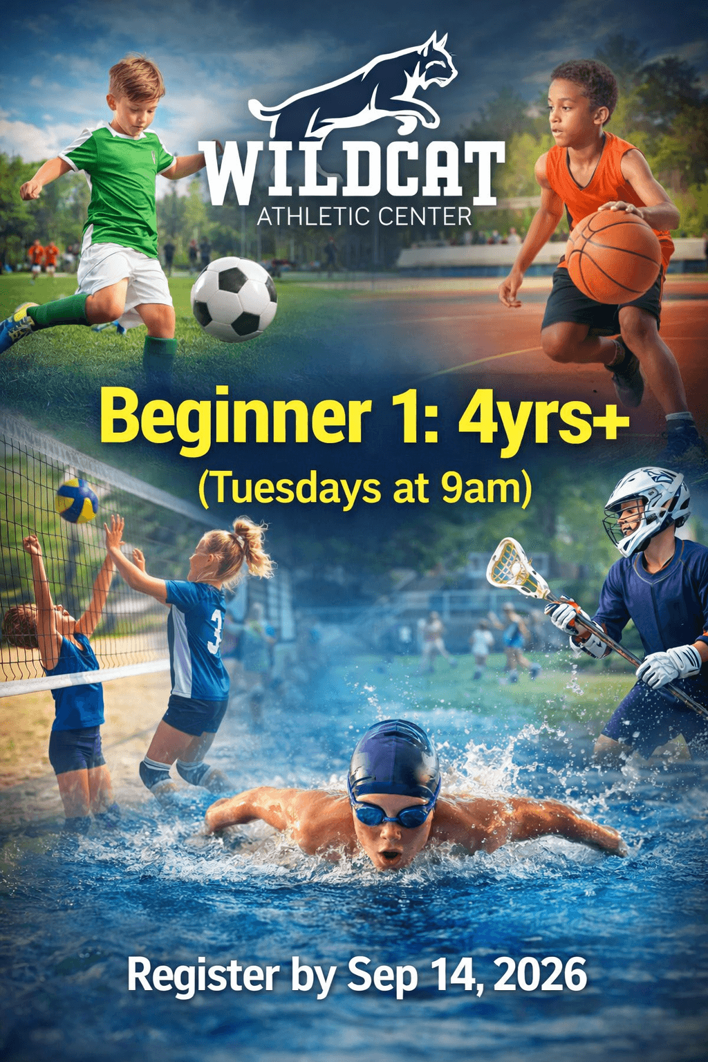 Beginner 1 Swim Lessons: 4yrs+ (Tuesdays at 9am)