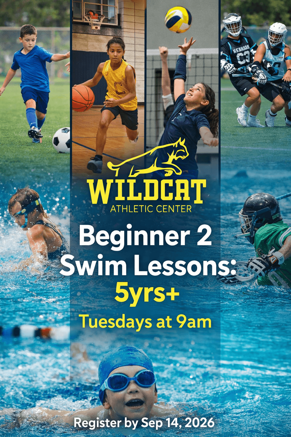 Beginner 2 Swim Lessons: 5yrs+ (Tuesdays at 9:30am)